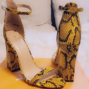Hot! Public Desire Snake Block Heels ♡